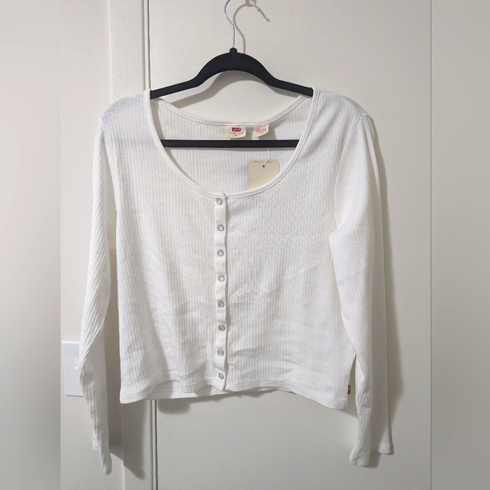 Levi's Long Sleeve Britt Snap Front Top